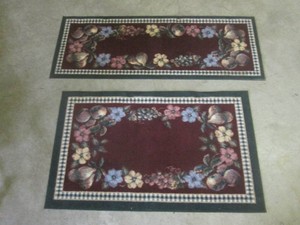 (F-3) 2 Matching Throw Rugs 50 x 3...
