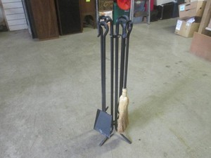 (BS) 4pc Fireplace Tool Set with St...