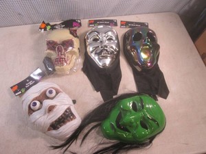 (A-3) 5 Assorted Halloween Masks...