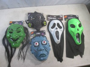 (A-3) 5 Assorted Halloween Masks...