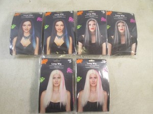 (EW5) 6 Halloween Long Wigs 2 Each ...