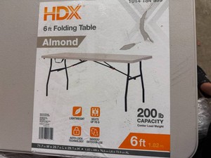 HDX 6ft Folding Table