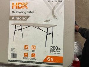 HDX 6ft Folding Table