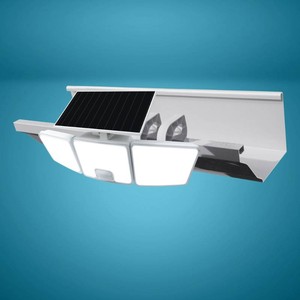 4 PACK Patriot Lighting  Solar-Powered Tri-Head 120  Motion Sensing LED White 1000 Lumen Outdoor Security Flood Light
