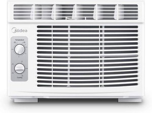 $168 Midea 5,000 BTU EasyCool Small Window Air Conditioner - Cool up to 150 Sq. Ft. with Easy-to-Use Mechanical Controls and Reusable Filter, Perfect for Small Bedroom, Living Room, Home Office