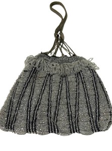 LLFR - Antique 1920s Art Deco Flapper Drawstring Reticule Purse