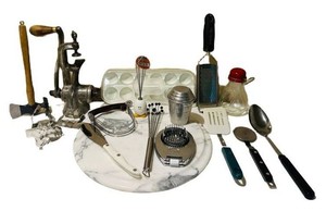 LLFR - Kitchen Utensil Mixed Lot Marble Cutting Stone