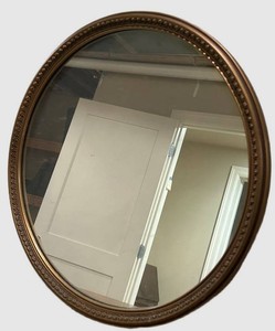 LLS - Vintage Petite Round Beaded Wall Mirror