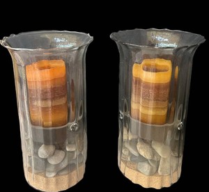 LRFE - Hurricane Candle Holders Pair