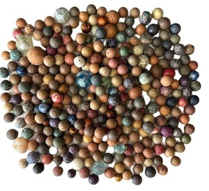 K - Assorted Antique Clay Marbles
