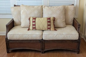 SR - Rattan Loveseat - Vintage Henry Link West Indies