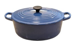 K - Blue Enamel Dutch Oven - Le Creuset No. 25