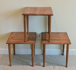 MB - Wood Side Tables Set of 3