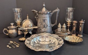 K - Vintage Silver Plated Servingware Mixed Lot