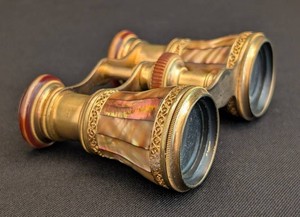 DR - Vintage Opera Glasses - Lefils Paris Mother of Pearl & Brass