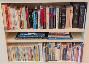 SR - Book Lot - Assorted Hardcover Reference, Travel, Fiction & Religion