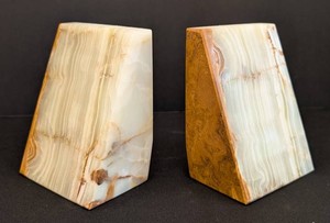 MB - Pair of Vintage Onyx Bookends