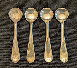DR - Vintage Sterling Silver Salt Spoons (Lot of 4)