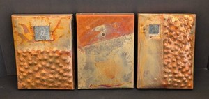 K - Metal Wall Art Plaques (Lot of 3)