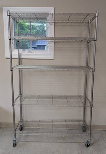 G - Metal Storage Shelf NSF Wire Rack on Casters