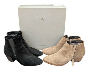 K - Womens Suede Booties - Aquatalia Size 7.5 (2 Pairs)