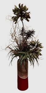 LBR1 - Artificial Floral Arrangement in a Decorative Tall Vase
