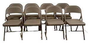 LLS - Folding Chairs - Cosco Gray (Lot of 8)