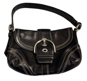 LLFR - Shoulder Bag - Vintage Coach Soho Black Leather Flap