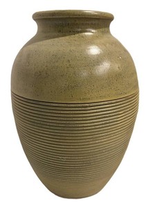 LLFR - Ceramic Olive Vase - Pier 1 Large Ribbed