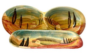 LR - Vintage Serving Trays - Modigliani Italy Set of 2