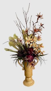 LR - Artificial Floral Arrangement in Decorative Urn