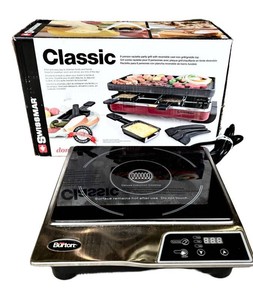 G - Raclette Party Grill & Induction Cooktop - Swissmar Classic, Max Burton 6200 Mixed Lot
