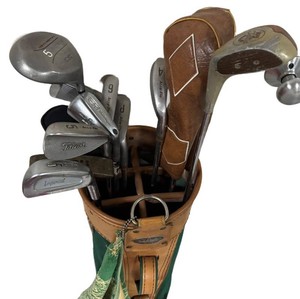 G - Vintage Golf Clubs & Bag Westchester, Titleist, Imperial, Acu-Flo Mixed Lot