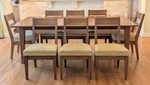 DR - Custom Built Walnut Dining Table & 8 Chairs