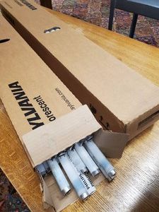 2 Boxes of Fluorescent Lightbulbs one box never opened