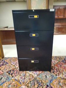 Large 53 Tall Metal bank Cabinet no Key