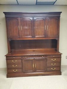 Beautiful Large Wood 2-piece office Hutch&nbsp