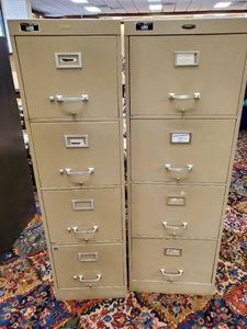 2 4 Drawer Metal File Cabinets