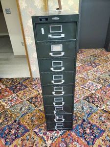 Very unique 9 drawer metal bank Cabinet&nbsp