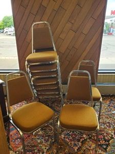 8 Solid Mid Modern Virco Stackable Cushioned Chairs&nbsp