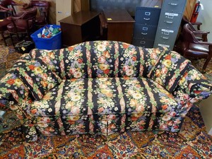 vintage Wesly Hall High Back Floral Pattern Sofa