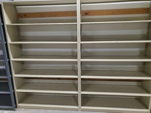 2 76 Tall x 4-foot-wide metal shelves&nbsp