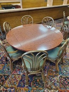 7 Vintage Lifestyles of Manila Rotan Chairs with Large vintage table