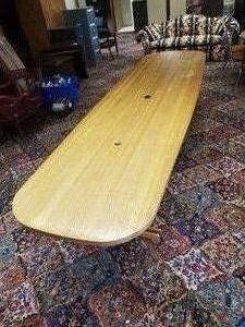 Gorgeous Vintage 12 Foot Long Wooden Conference Table