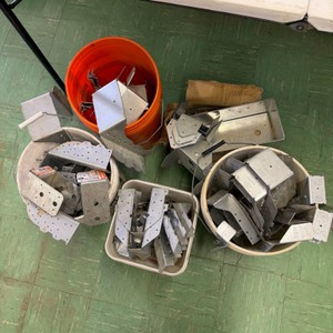 Lot of Metal Framing Brackets and Connector Plates