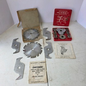 Craftsman Bench Saw Molding Head Cutter and Circular Saw Blade Lot