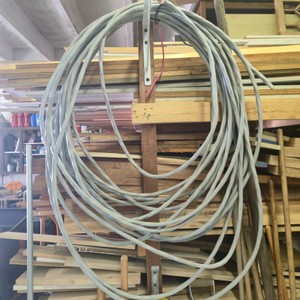 Coiled Gray Multi-Conductor Electrical Cable Wire
