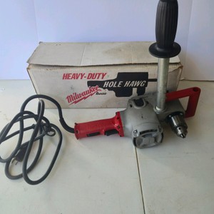 Milwaukee Heavy-Duty Hole Hawg Right Angle Drill with Side Handle and Box
