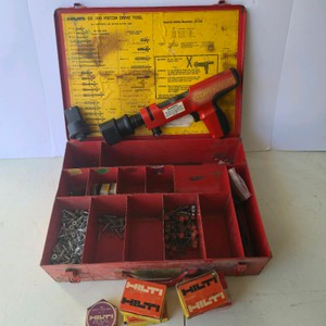 Hilti DX 200 Powder Actuated Fastening Tool Kit with Fasteners and Metal Case