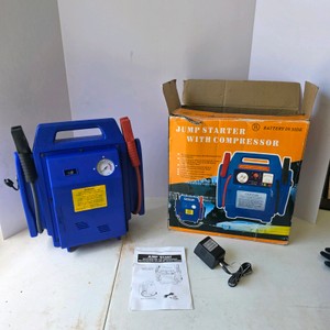 Portable Jump Starter with Air Compressor, Charger and Original Box